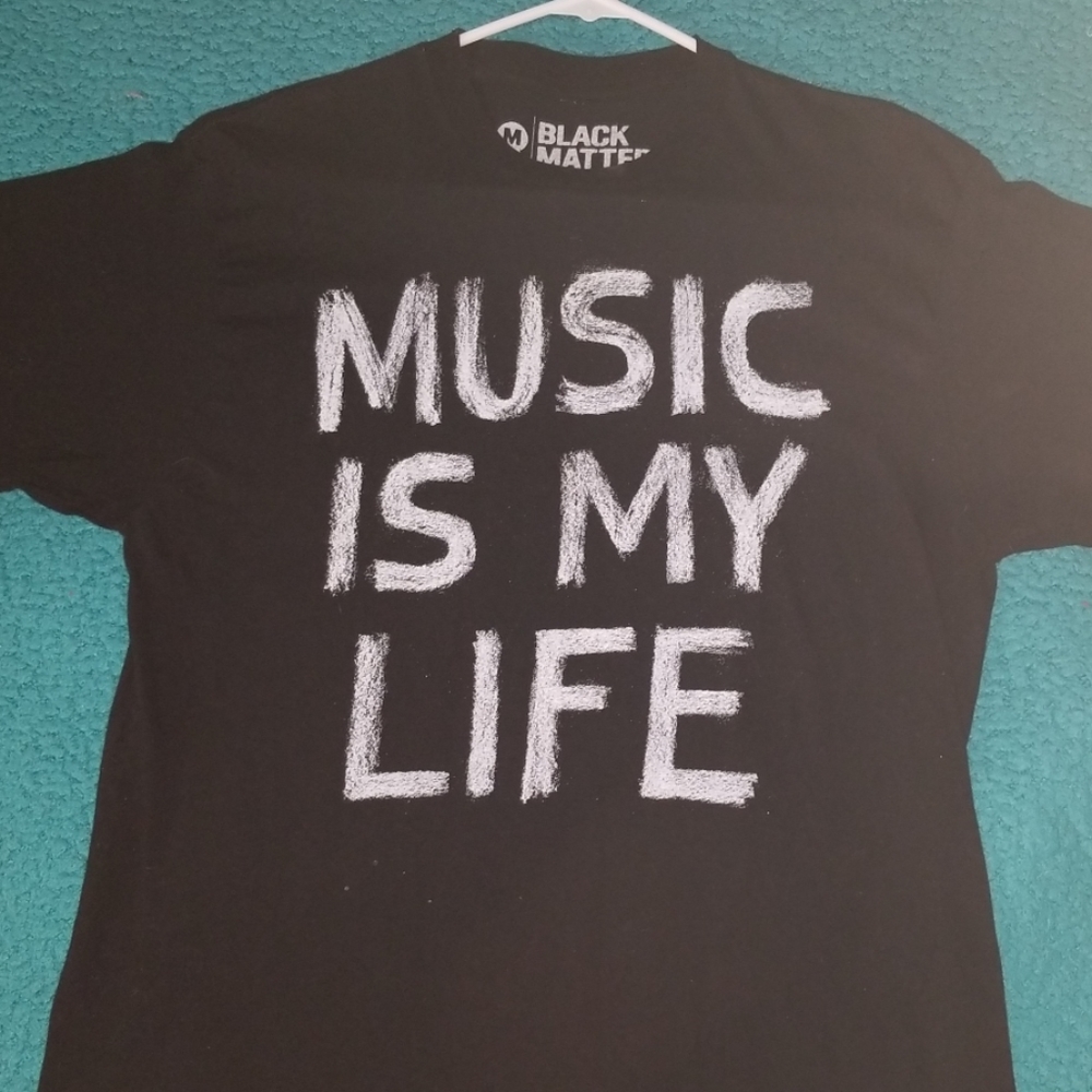 Music Is My Life Black Matter Graphic T Shirt